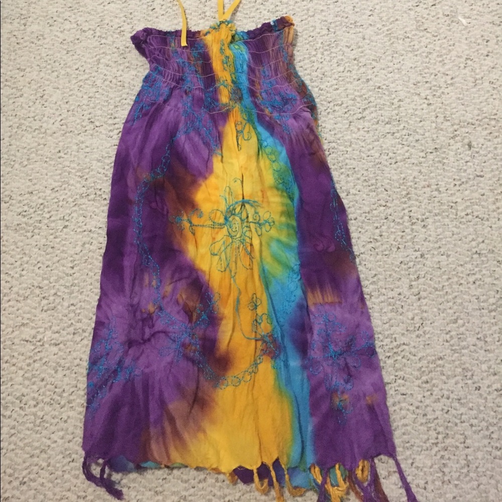 Tie-dye Mexican kids dress